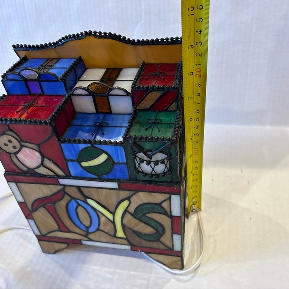 Special Times Genuine Stained Glass Lighted toy box Vintage working no box - Picture 5 of 15